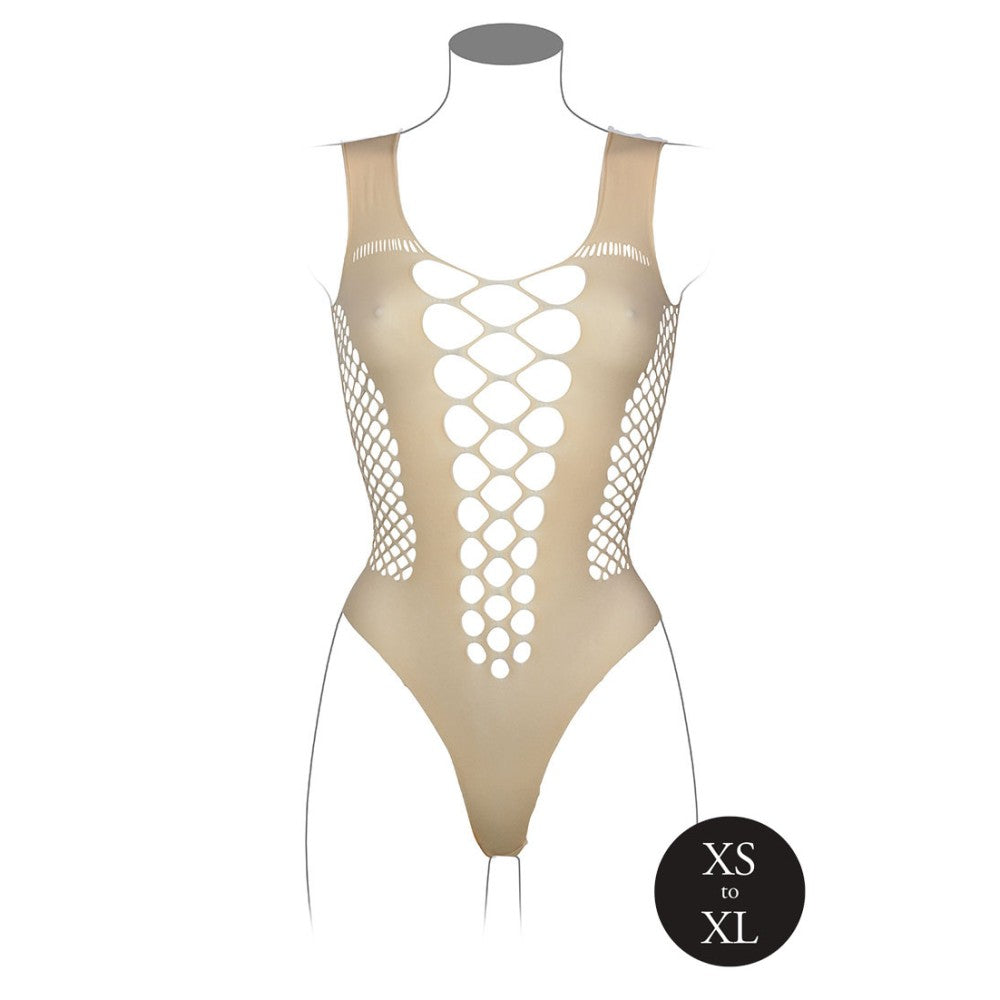 Sexy Mesh Bodysuit Le Desir Beige