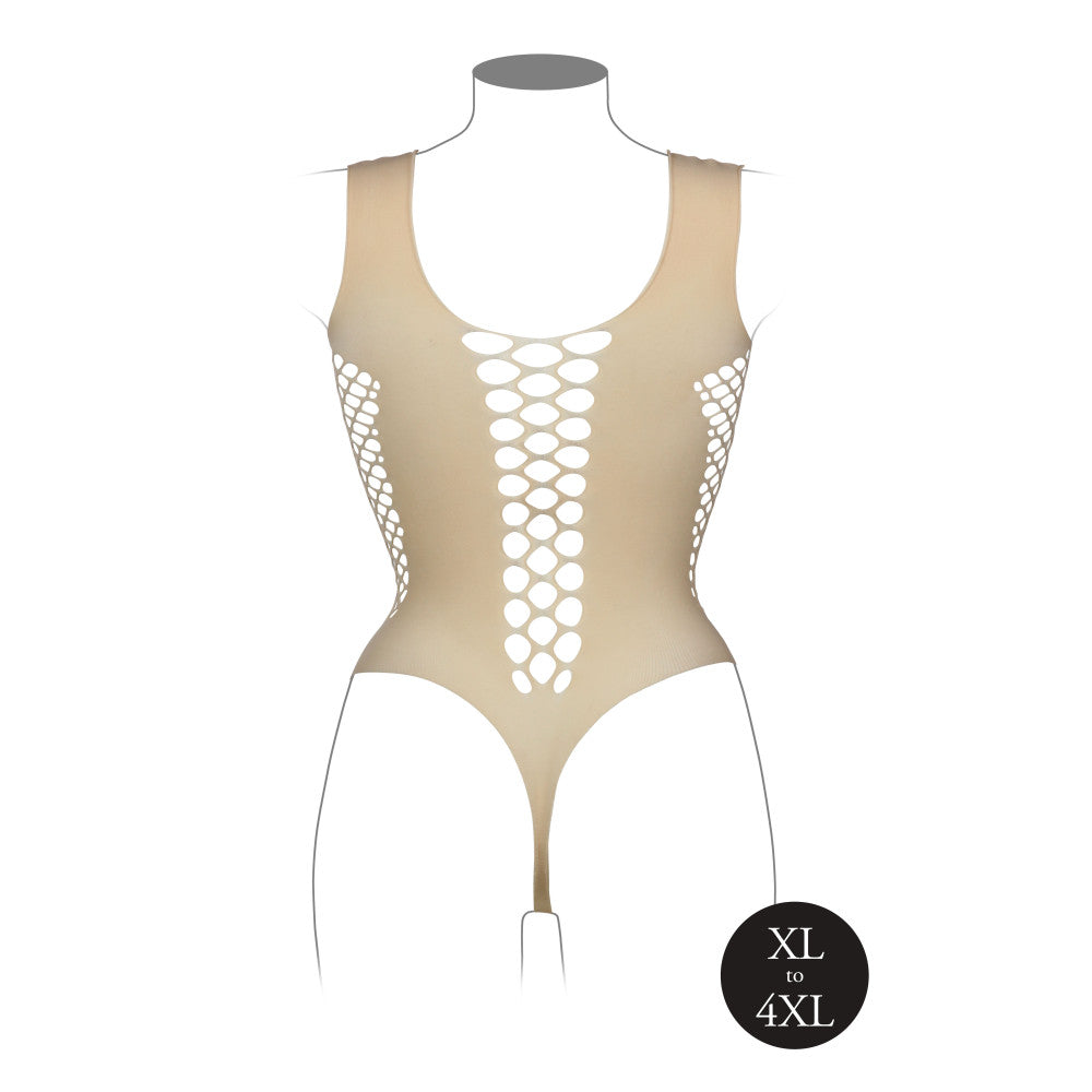 Sexy Mesh Bodysuit Le Desir Beige