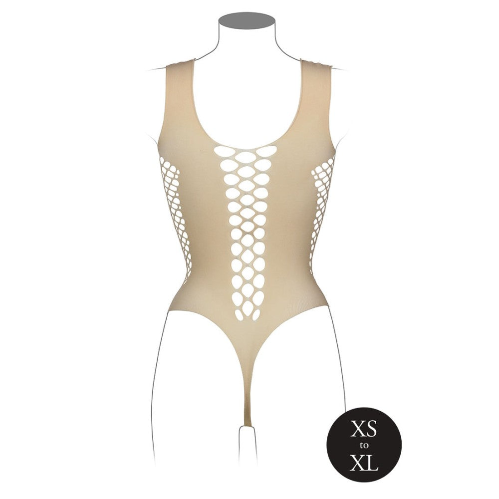 Sexy Mesh Bodysuit Le Desir Beige