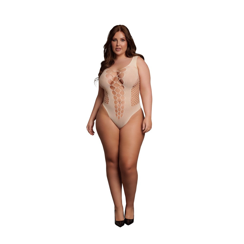 Sexy Mesh Bodysuit Le Desir Beige