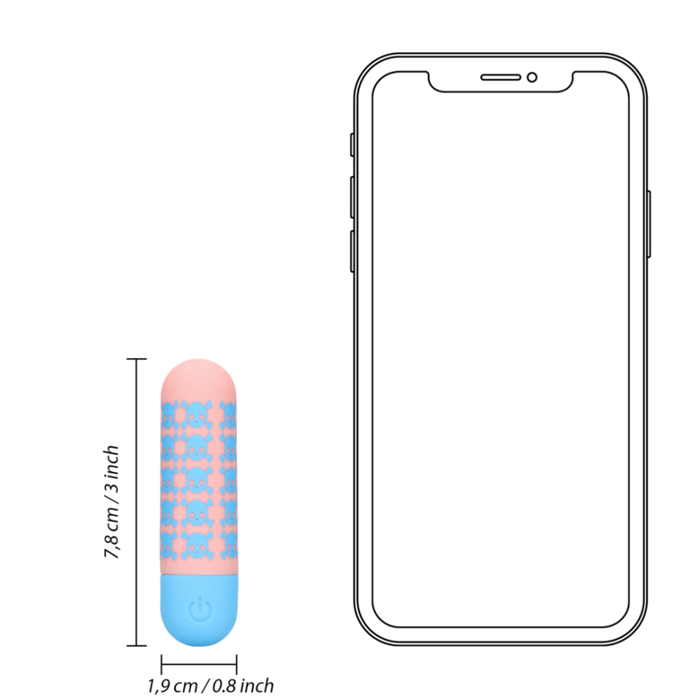 Bone To Be Wild Rechargeable Bullet Vibrator Pink / Blue