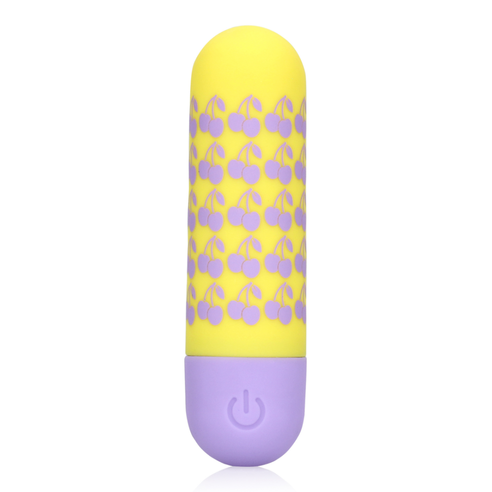 Shots I Cherryish You Rechargeable Bullet Vibrator Yellow with Purple