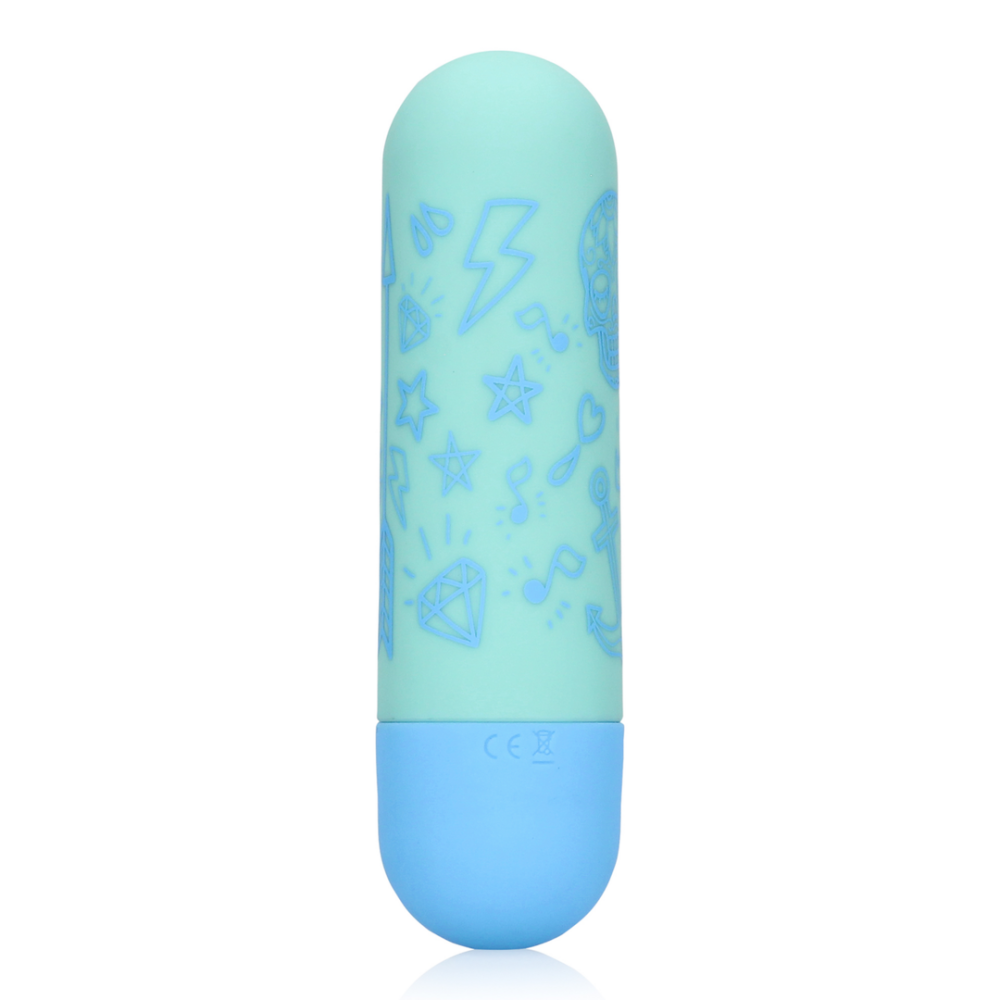 I'm Drawn To You Rechargeable Bullet Vibrator Green / Blue