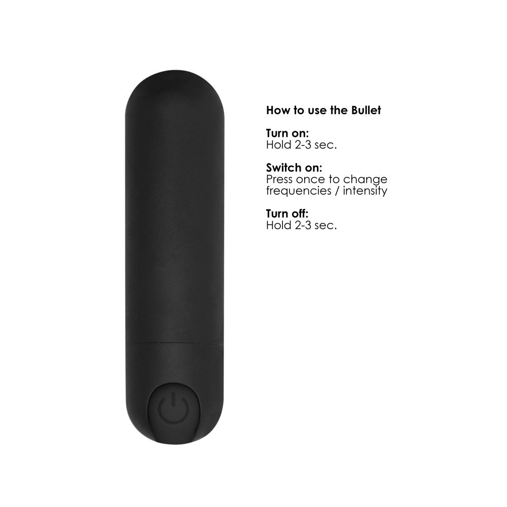 Shots rechargeable bullet vibrator black