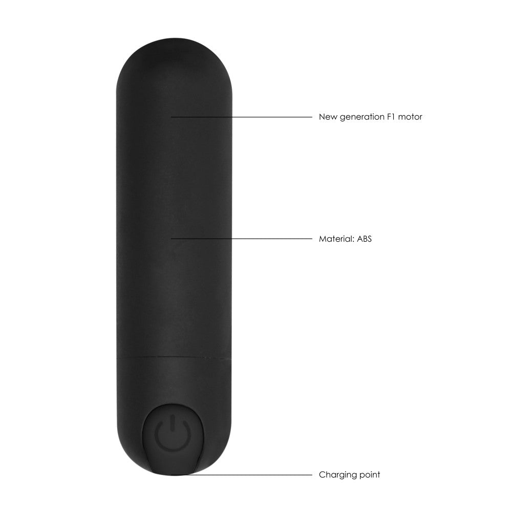 Shots rechargeable bullet vibrator black