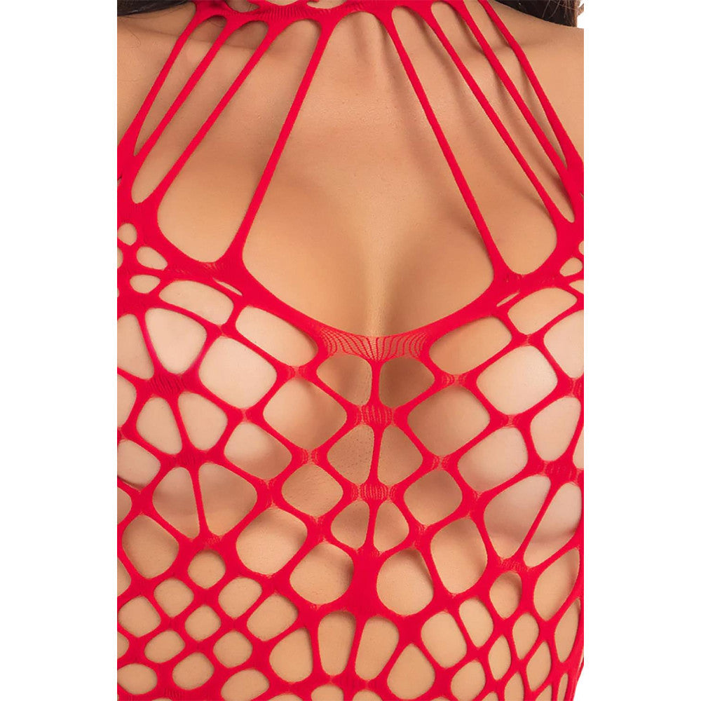 Shreds Of Decency erotic mesh dress red