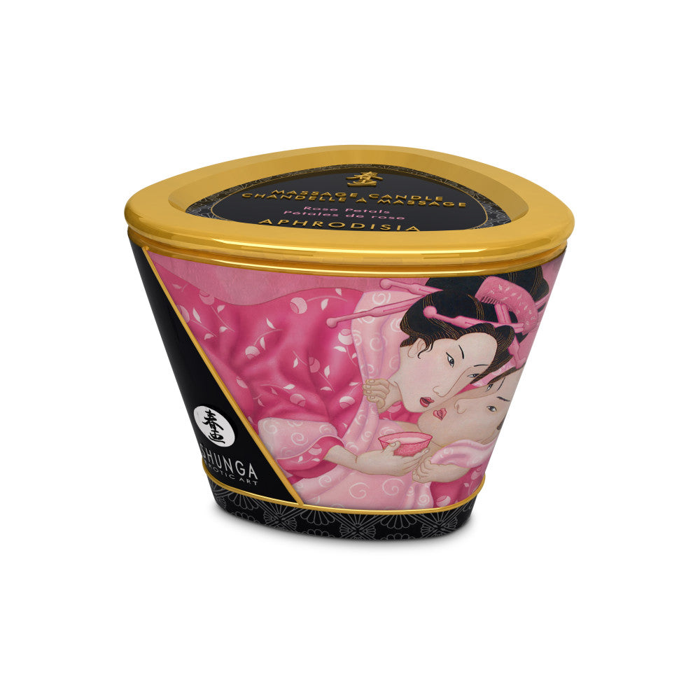 Shunga Aphrodisia rose scented massage candle