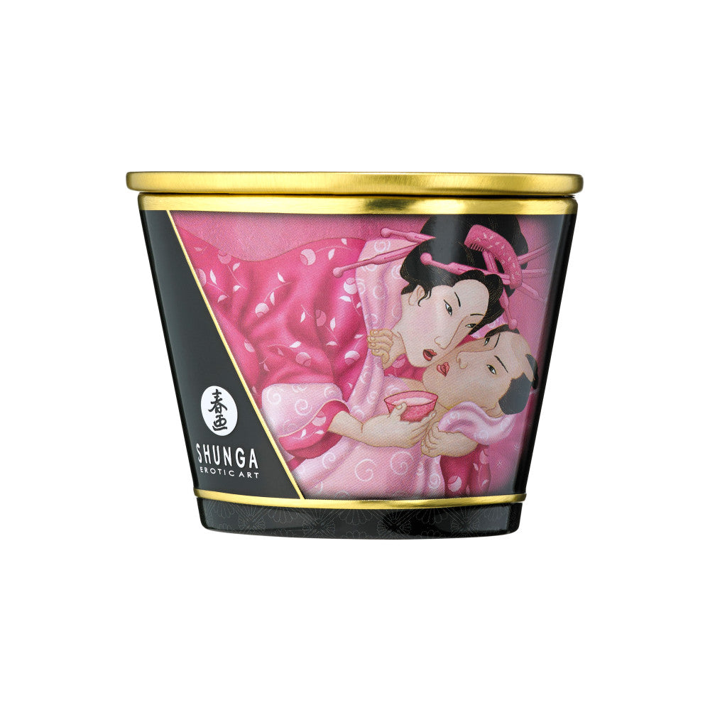 Shunga Aphrodisia rose scented massage candle