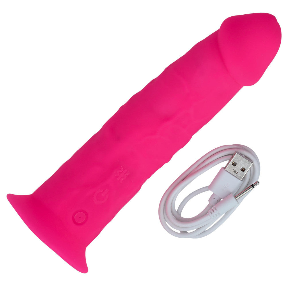 SilexD 7" Model 2 Pink Vibrating Double Layer Silicone Dildo