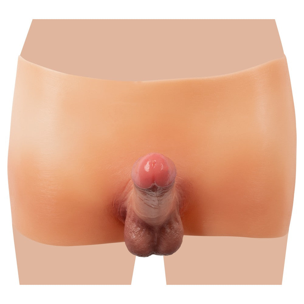 Silicone Boxers with Realistic Flexible Dildo Penis Pants Size M