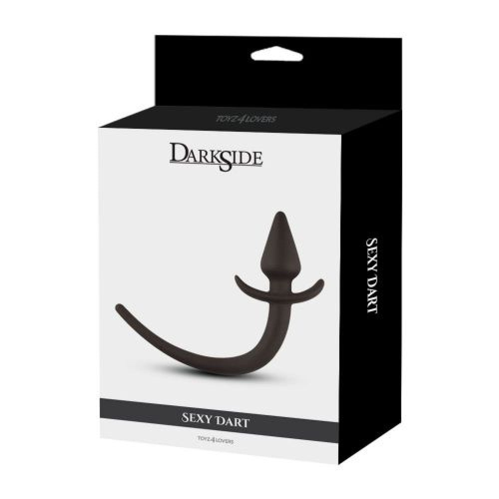 Silicone Butt Plug with Flexible Extension Sexy Dart Black