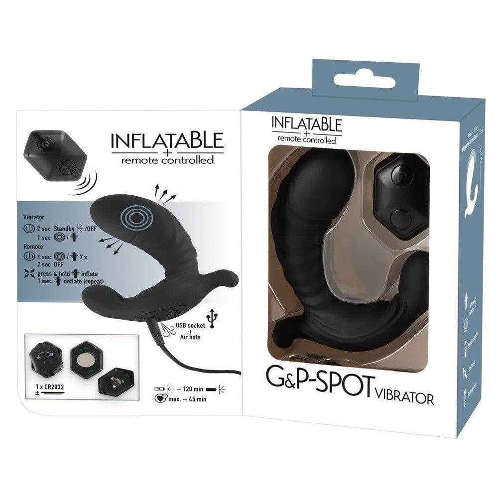Silicone G&P-Spot Inflatable Vibrating Stimulator