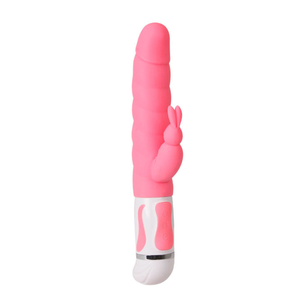 Silicone Rabbit Vibrator Pretty love steven swivel end Pink