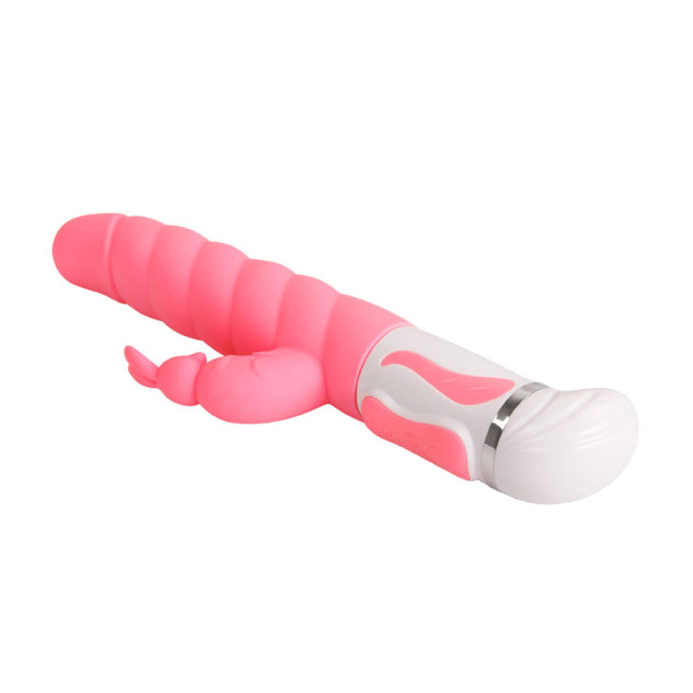 Silicone Rabbit Vibrator Pretty love steven swivel end Pink