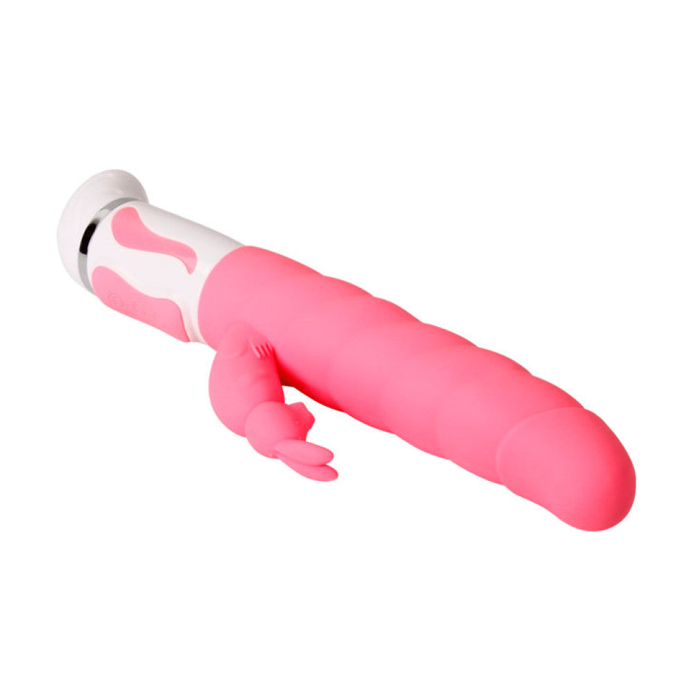 Silicone Rabbit Vibrator Pretty love steven swivel end Pink