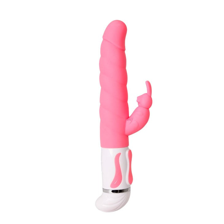 Silicone Rabbit Vibrator Pretty love steven swivel end Pink