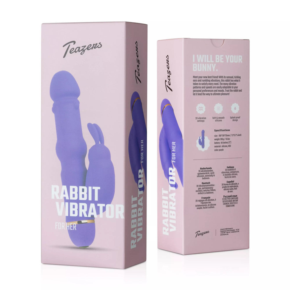 Silicone Rabbit Vibrator Teazers purple