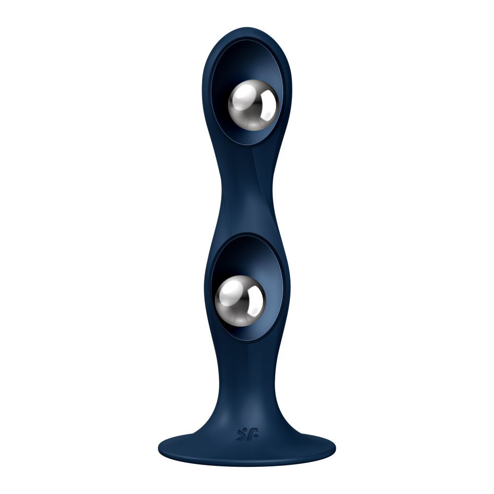 Silicone Satisfyer Double Ball-R Dildo Blue