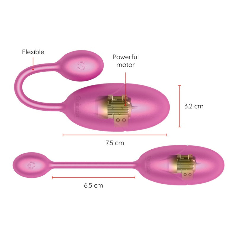 Silicone Vibro Egg with App Oninder Tokyo Pink