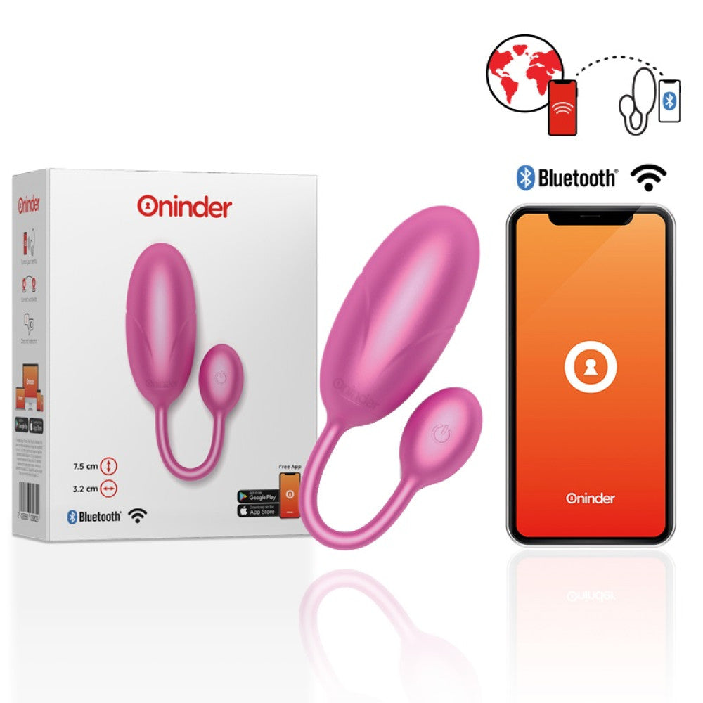 Silicone Vibro Egg with App Oninder Tokyo Pink