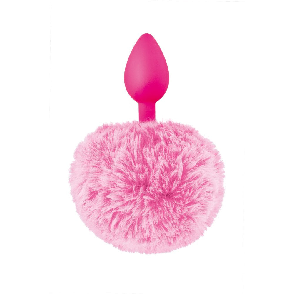 Silicone anal dilator with fluffy tail Sweet Caress pink