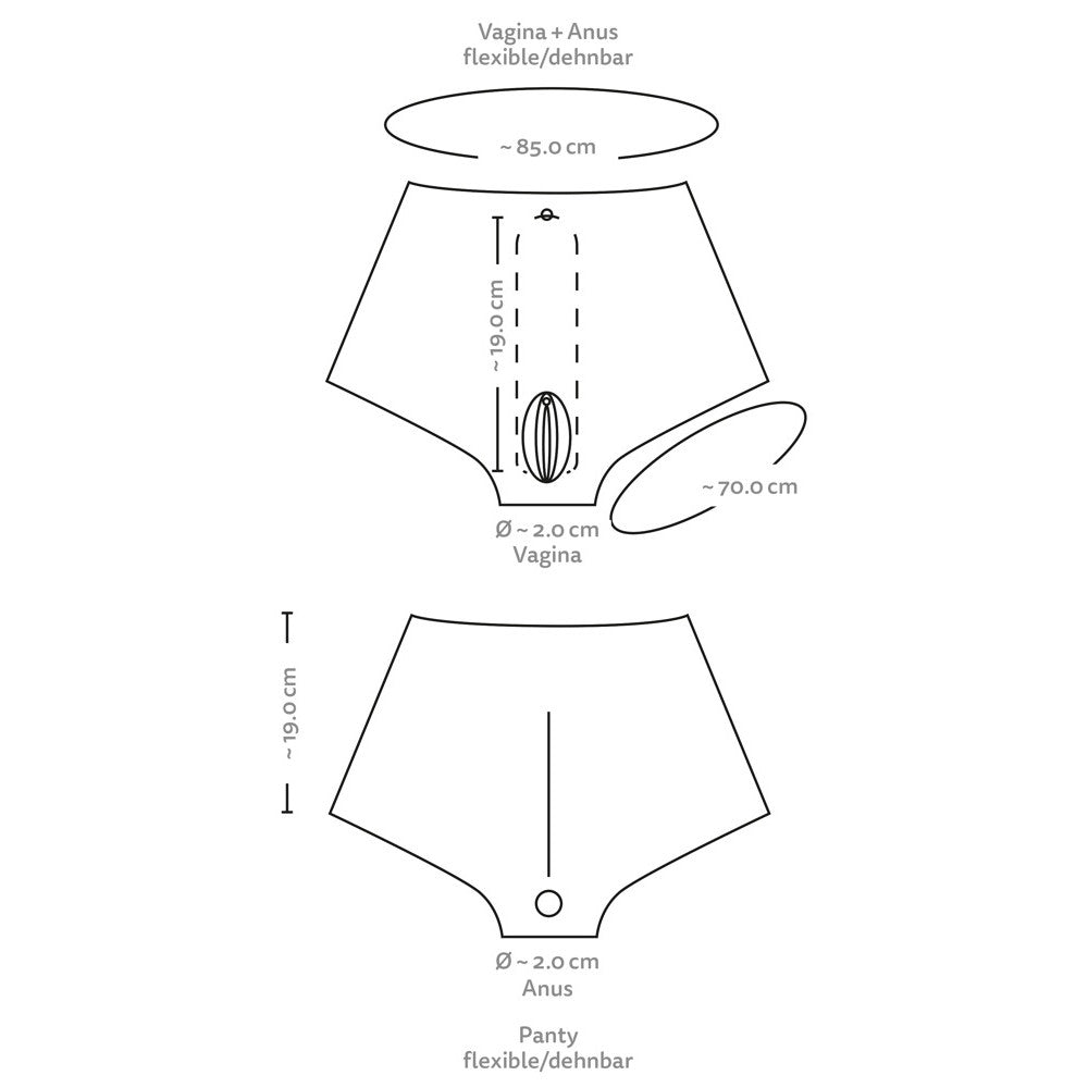 Silicone boxers with a realistic vagina Vagina Pants size L