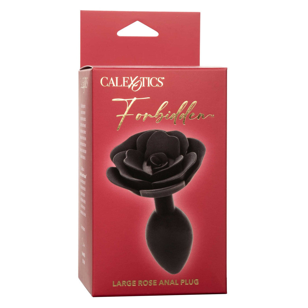 Silicone butt plug rose Calexotics Forbidden black