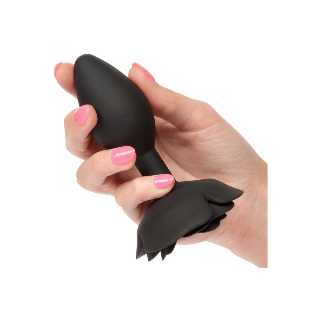 Silicone butt plug rose Calexotics Forbidden black