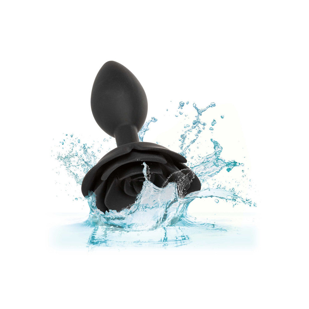 Silicone butt plug rose Calexotics Forbidden black