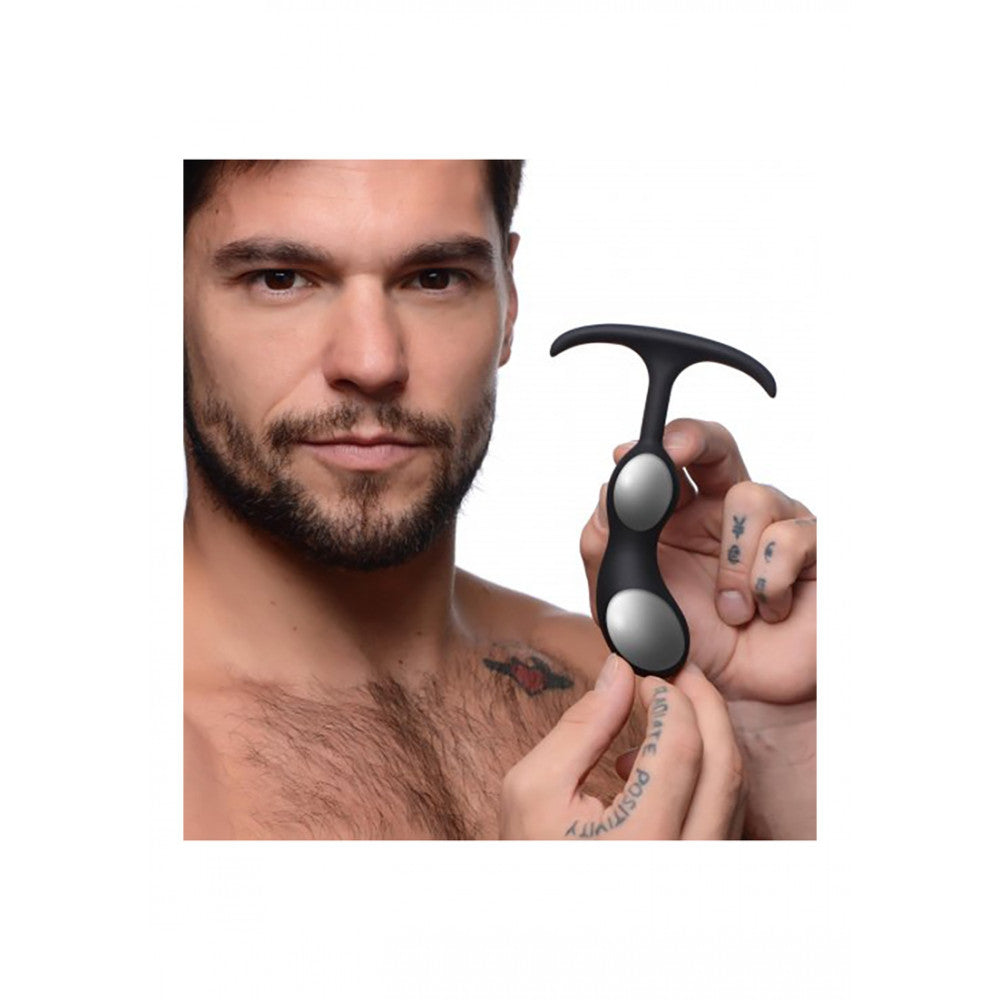 Silicone prostate stimulator with built-in weights Heavy Hitters