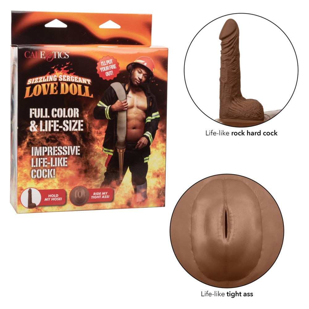 Sizzling Sergeant Double Hole Inflatable Sex Doll with Penis