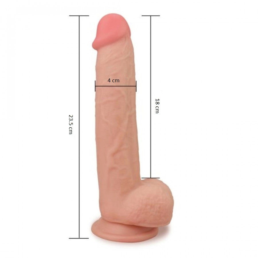 Skinlike Cock 8.5" Flexible Realistic Double Layer Cyber Leather Dildo