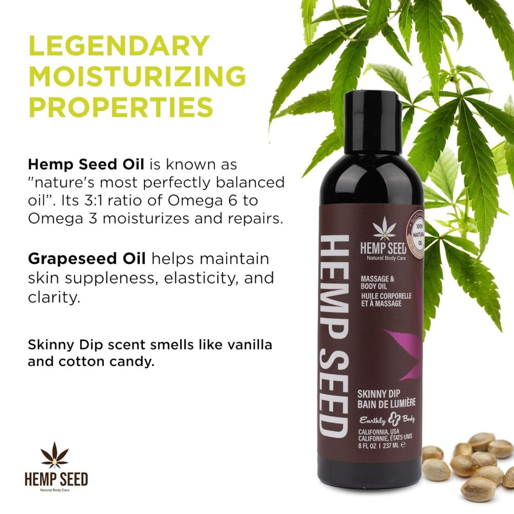 Skinny Dip Massage Oil with Hemp Seed 237 ml