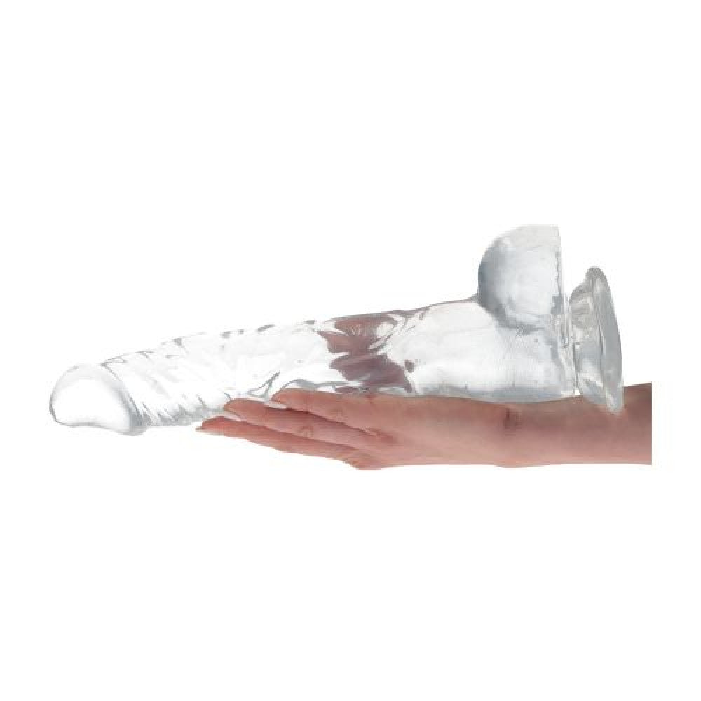 Sky Emotion large realistic testicle dildo 32 cm transparent