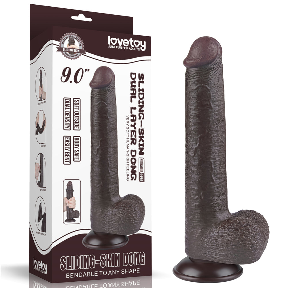 Sliding Skin Dong Dildo 9"