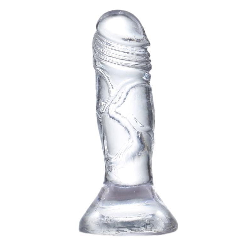 Small realistic dildo Glazed 12.3 cm. transparent