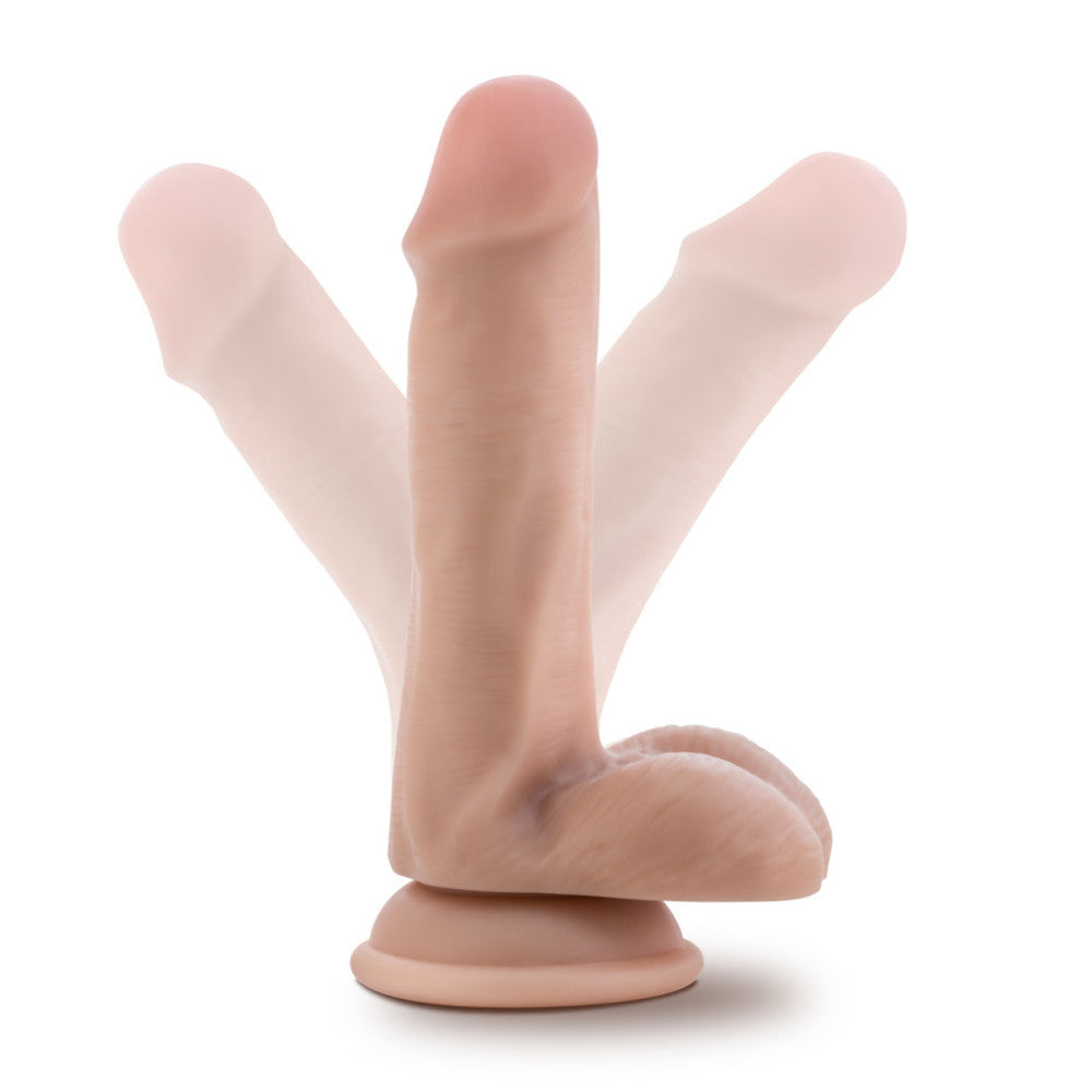 Small realistic dildo with testicles Dr. Jeffrey 6.5" light colour