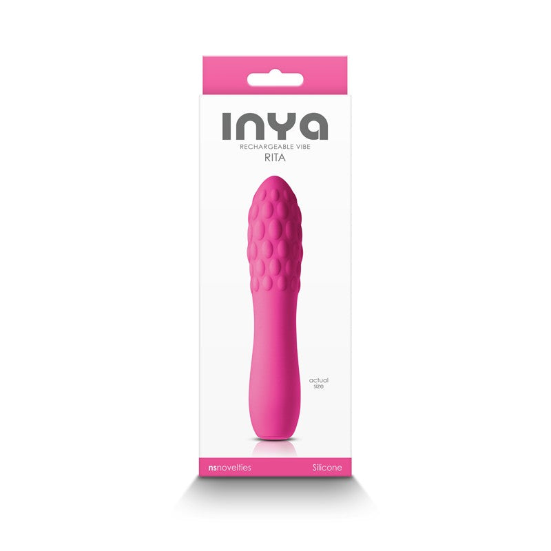 Small rechargeable silicone vibrator Inya Rita pink