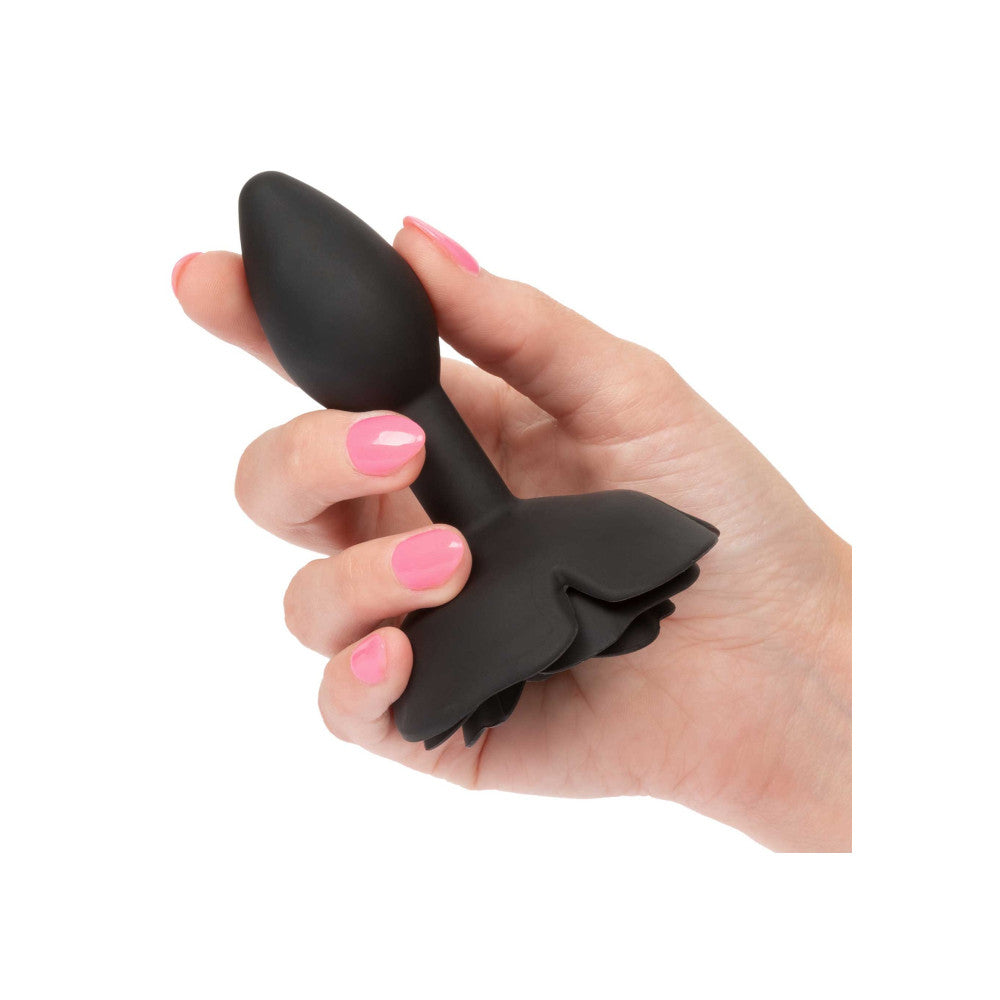 Small silicone butt plug rose Calexotics Forbidden black