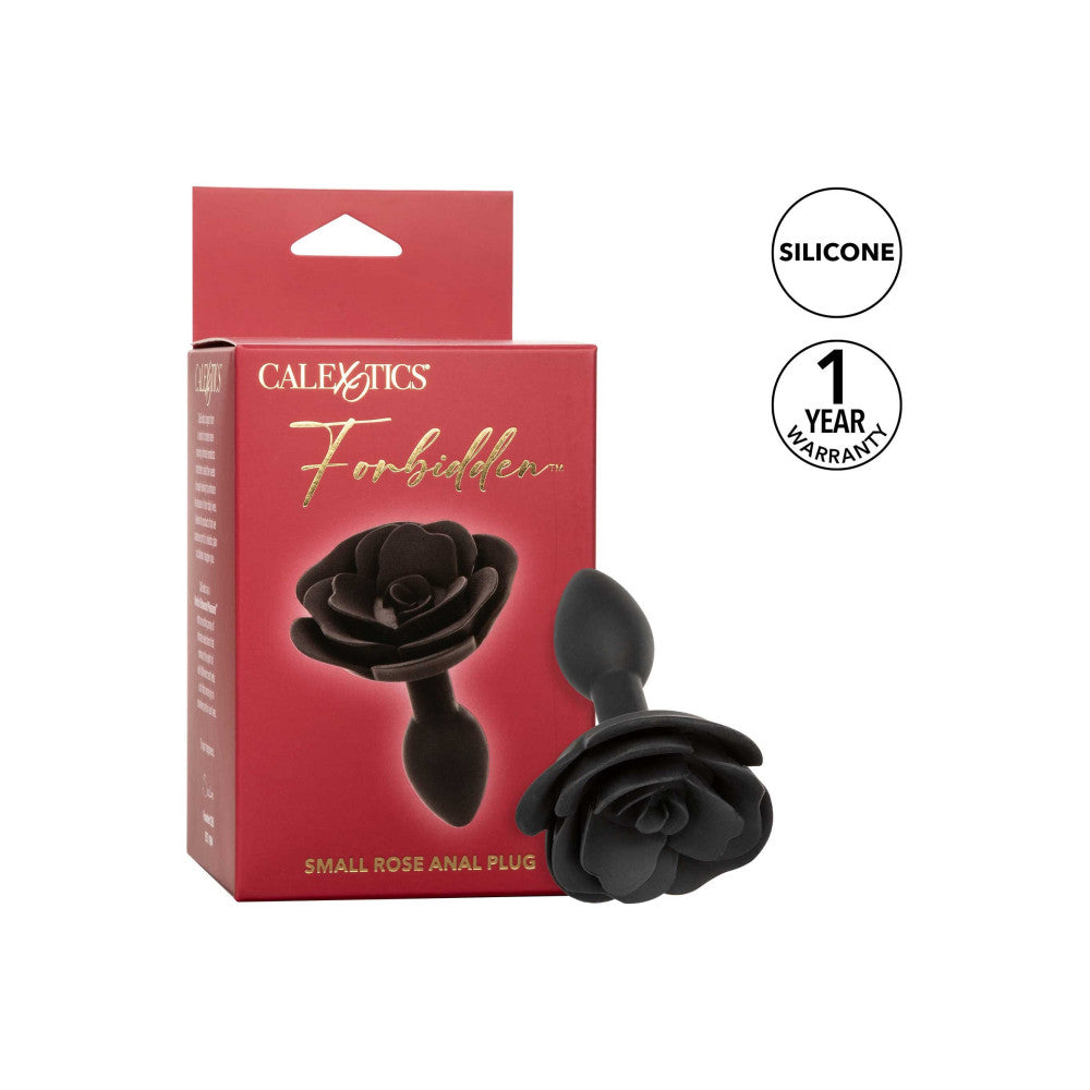 Small silicone butt plug rose Calexotics Forbidden black