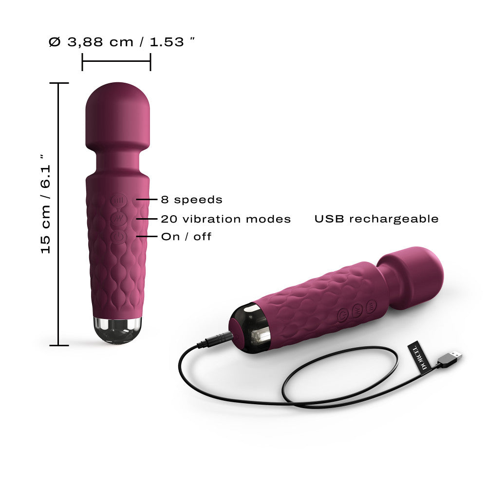 Small wand massager Dorcel Mini Wanderful burgundy