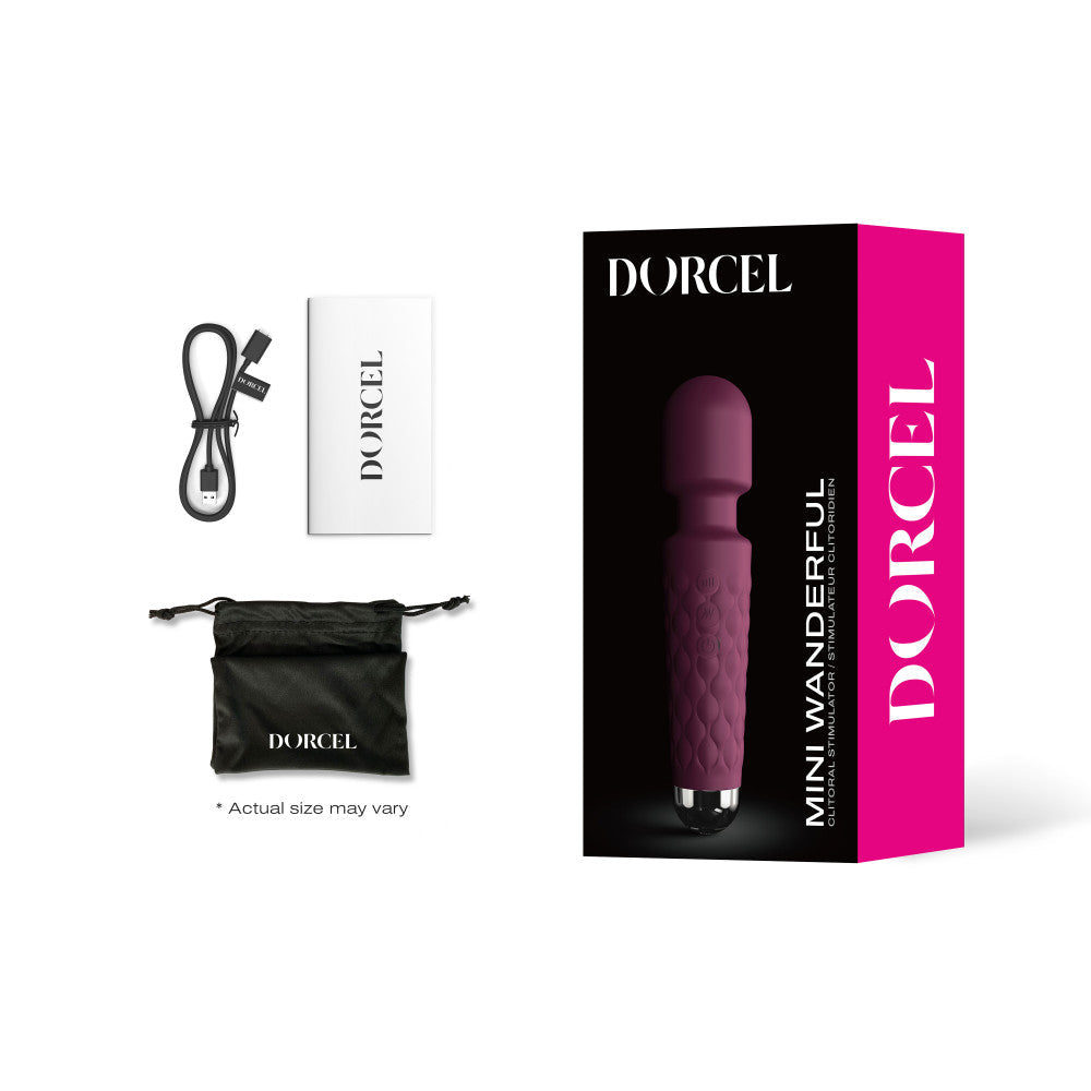 Small wand massager Dorcel Mini Wanderful burgundy