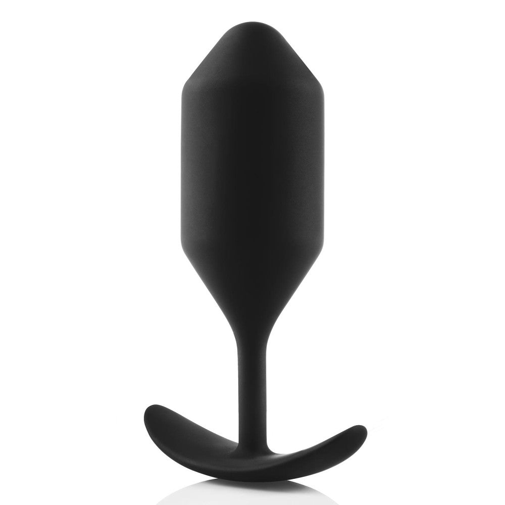 Snug Plug 4 Large Silicone Butt Plug with Extra Weights Black