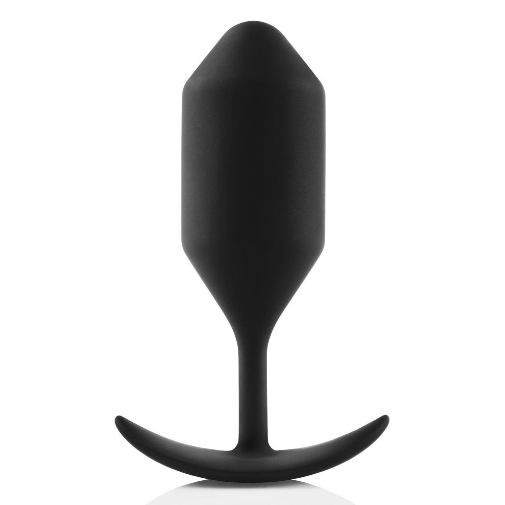 Snug Plug 4 Large Silicone Butt Plug with Extra Weights Black