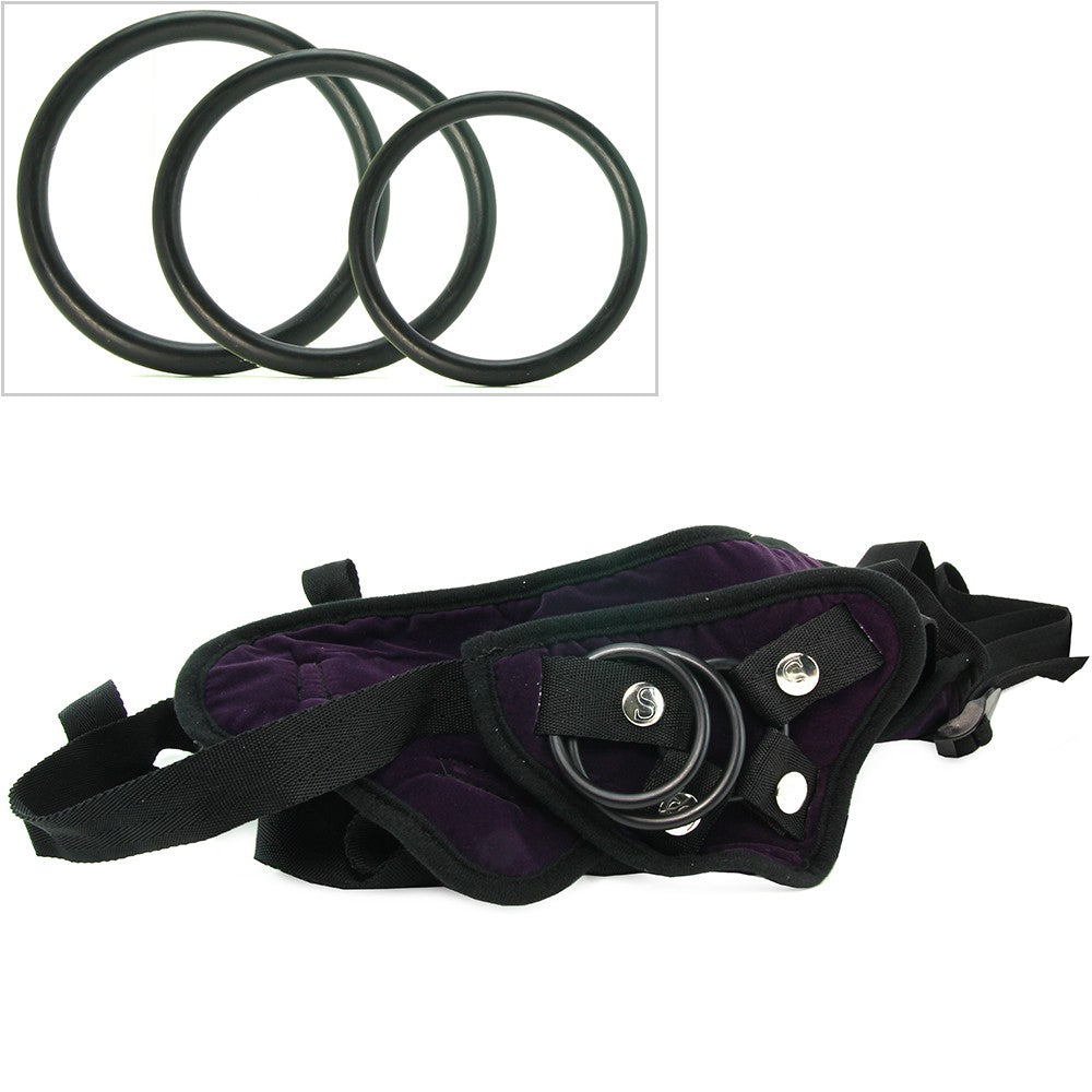 Sportsheets Lush Strapon Harness Purple