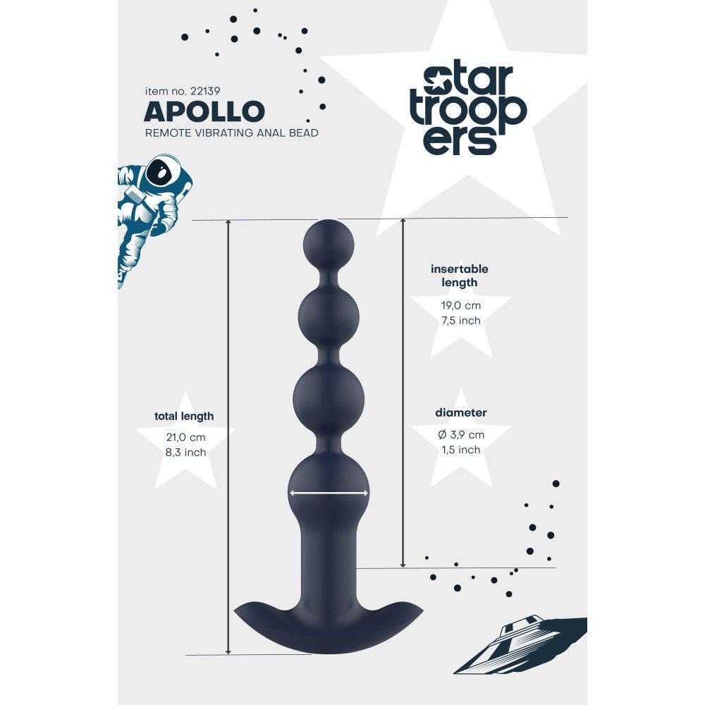 Star Troopers Apollo Remote Control Rechargeable Silicone Anal Beads