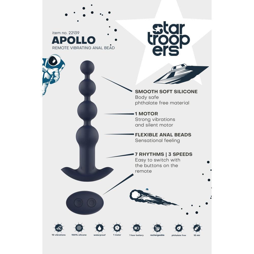 Star Troopers Apollo Remote Control Rechargeable Silicone Anal Beads