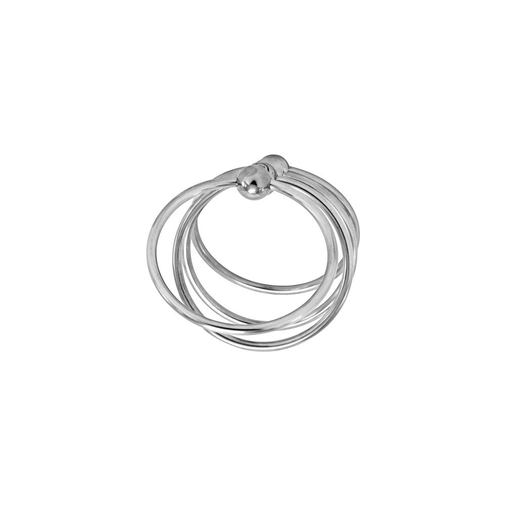 Steel Quadruple Cock Ring Locked Chain Torc 4.5 cm.