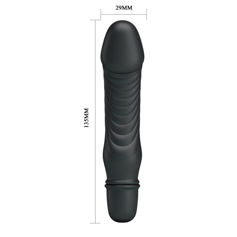 Stev small silicone vibrator black