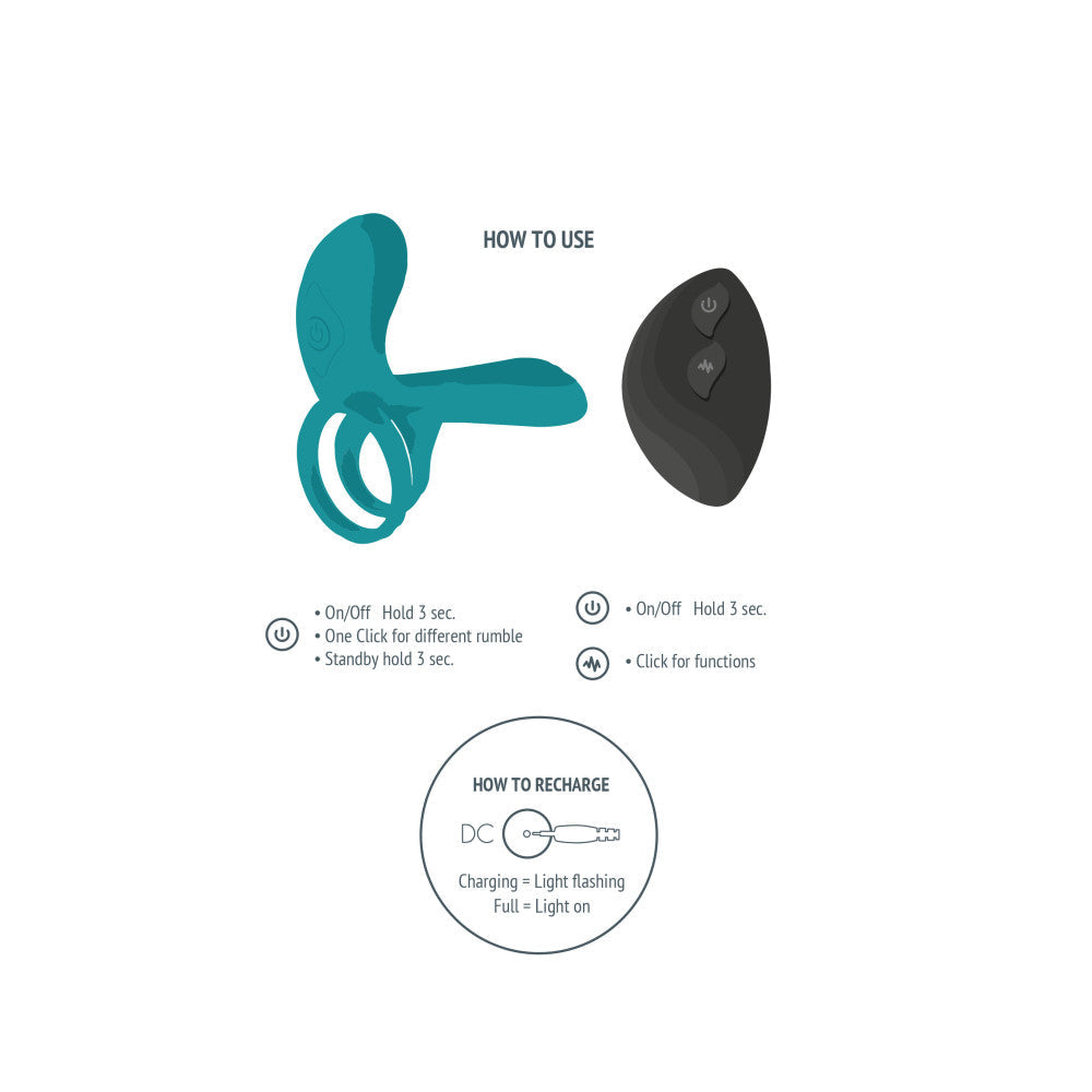 Stimulator for Couples with Cock Rings Couples Vibrator Ring